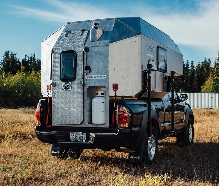 The base Kimbo camper comes with the rear door, propane storage bay, outdoor lights and more