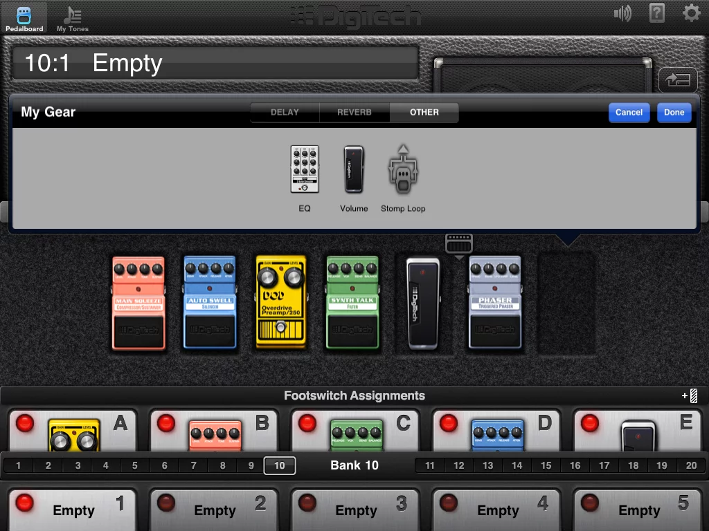 DigiTech has developed its own iPad app for pedalboard design