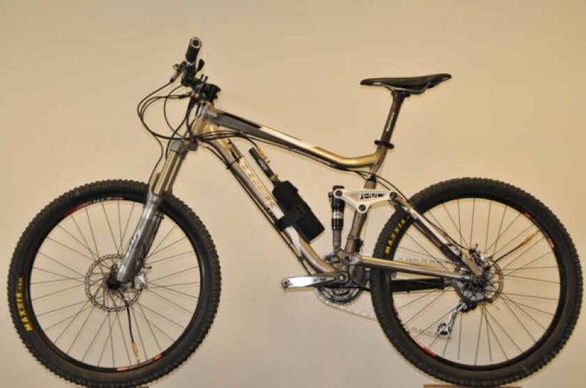 A mountain bike with the full ADAPTRAC system