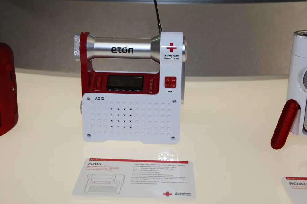 The Axis is a compact AM/FM/NOAA emergency weather radio