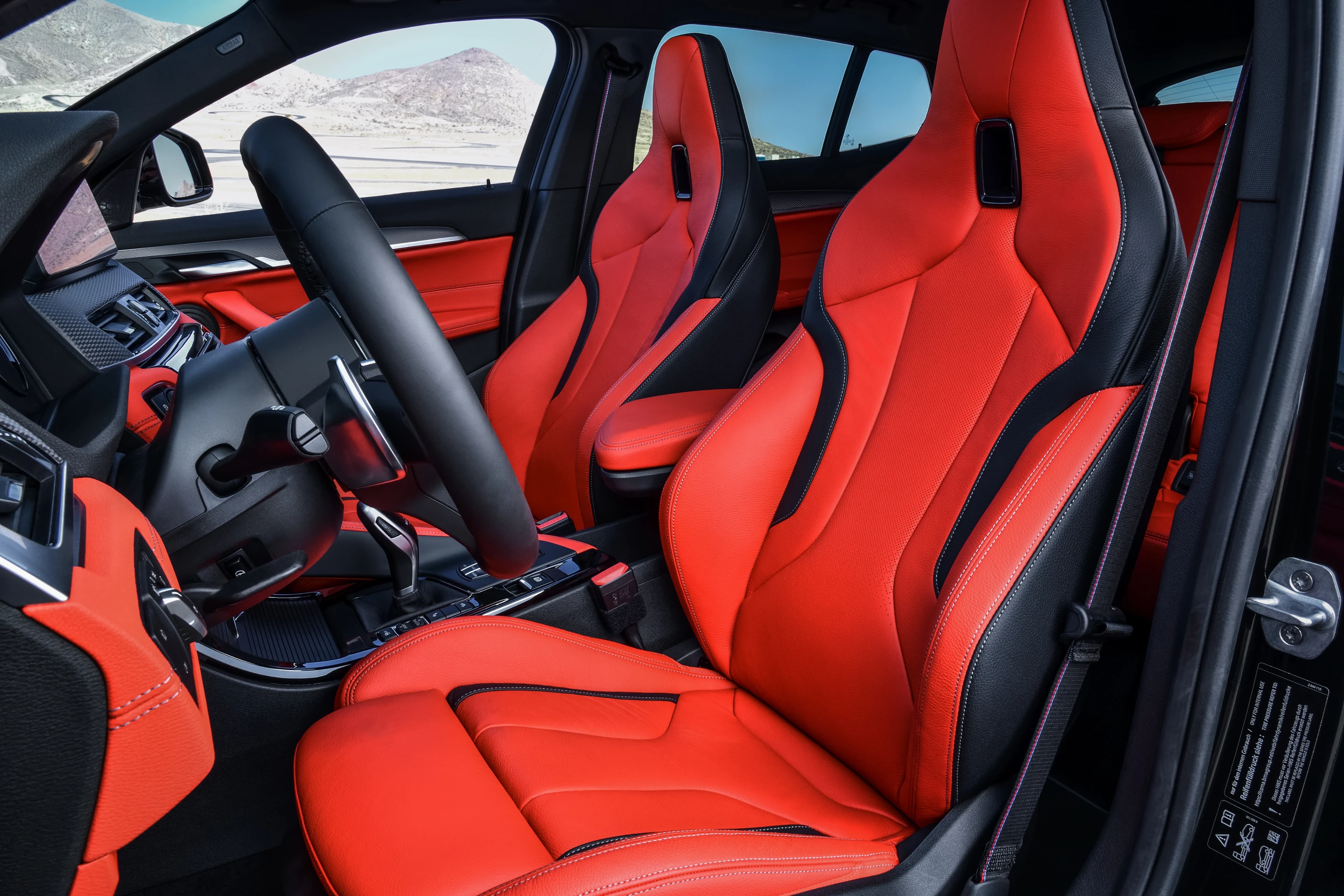 A full color heads up display is an optional extra inside the BMW X2 M35i