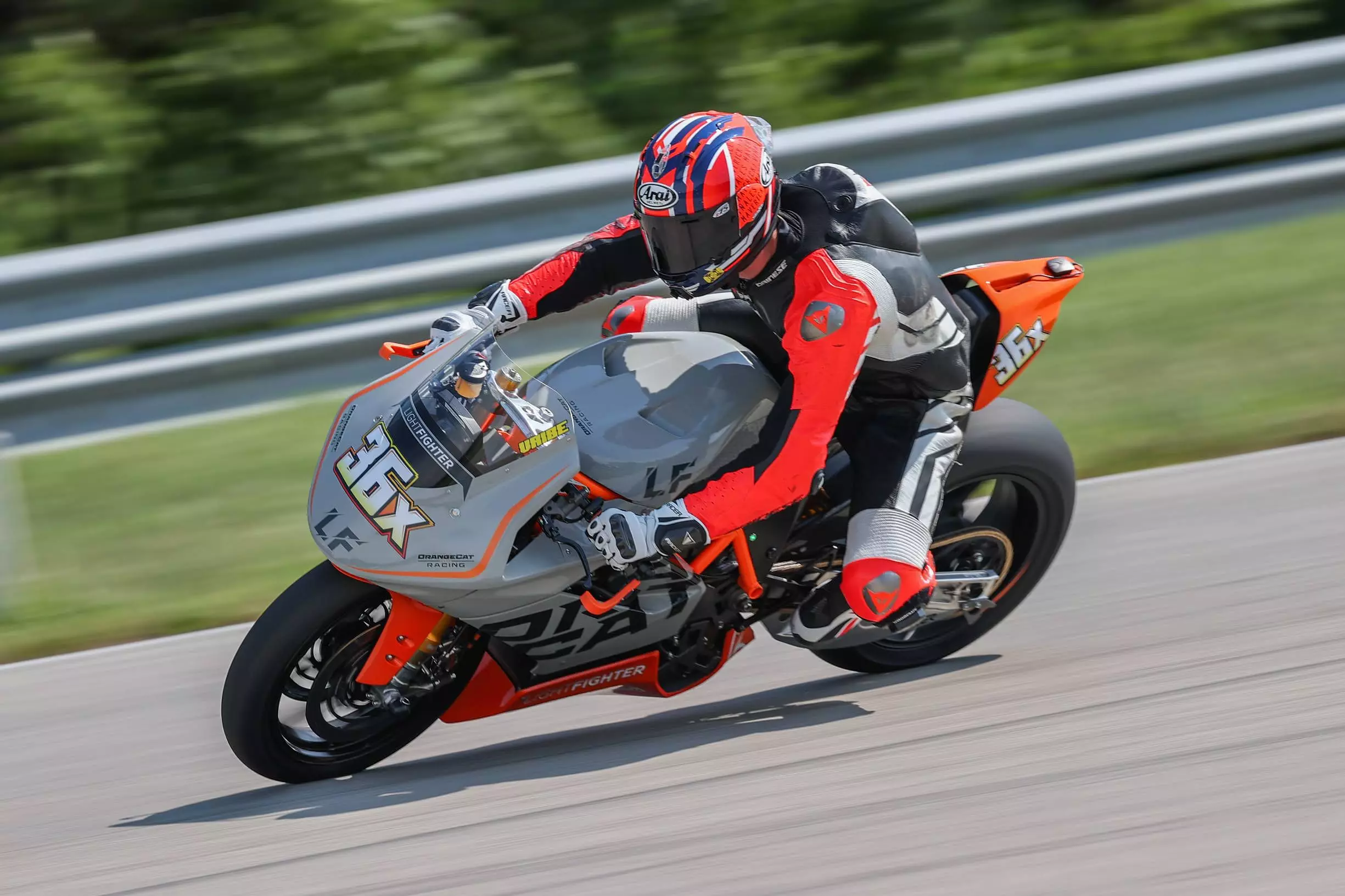 The nimble Lightfighter on corner entry at Autobahn Raceway