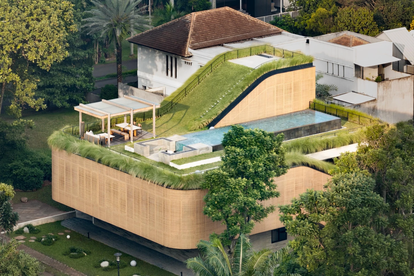 This house split in half to make room for a rooftop garden