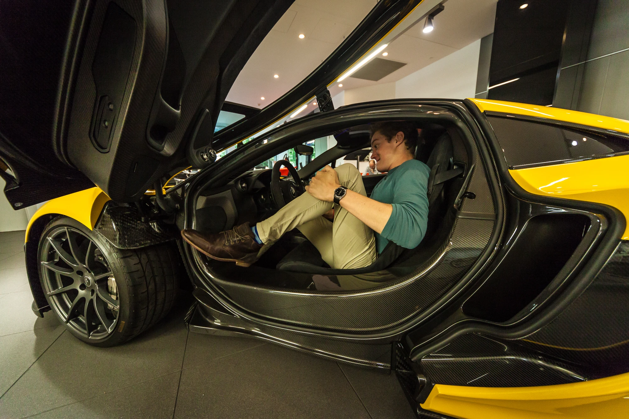 Getting into the P1's cabin is tricky for taller people (Photo: Loz Blain/Gizmag.com)