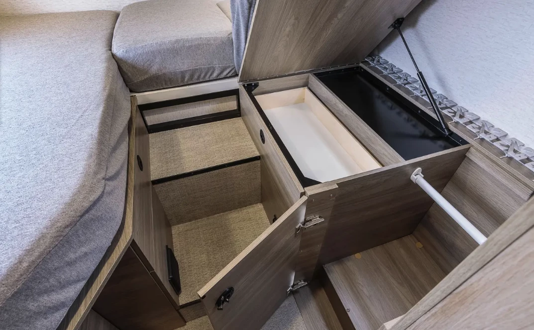 A closer look at the under-bed storage