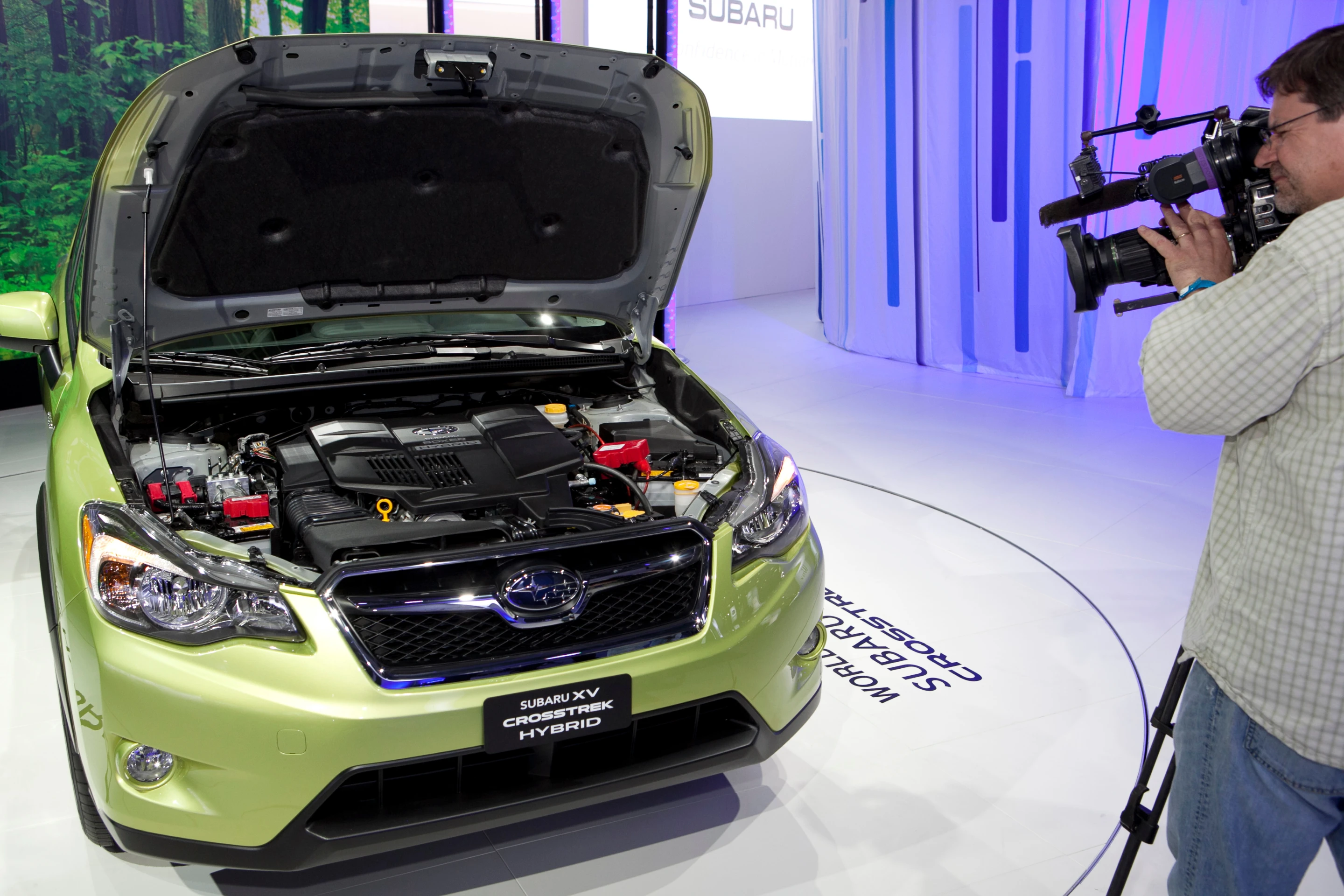 The hybrid XV uses a 13.4-hp motor in addition to the 2.0-liter BOXER engine