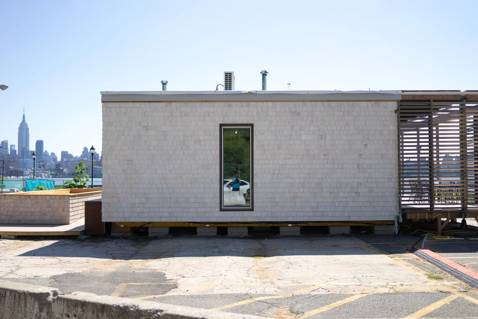 The Sure House sits on a bed of pilotis (supports) to elevate it out of reach of flooding