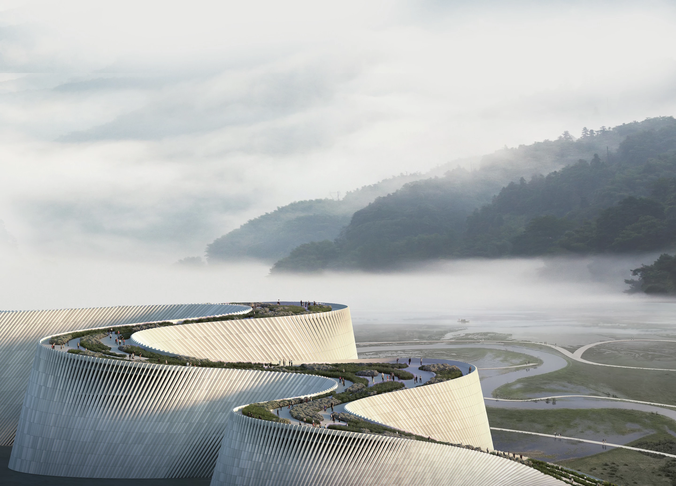 Delta's green roof will include viewing terraces and areas for jogging and walking