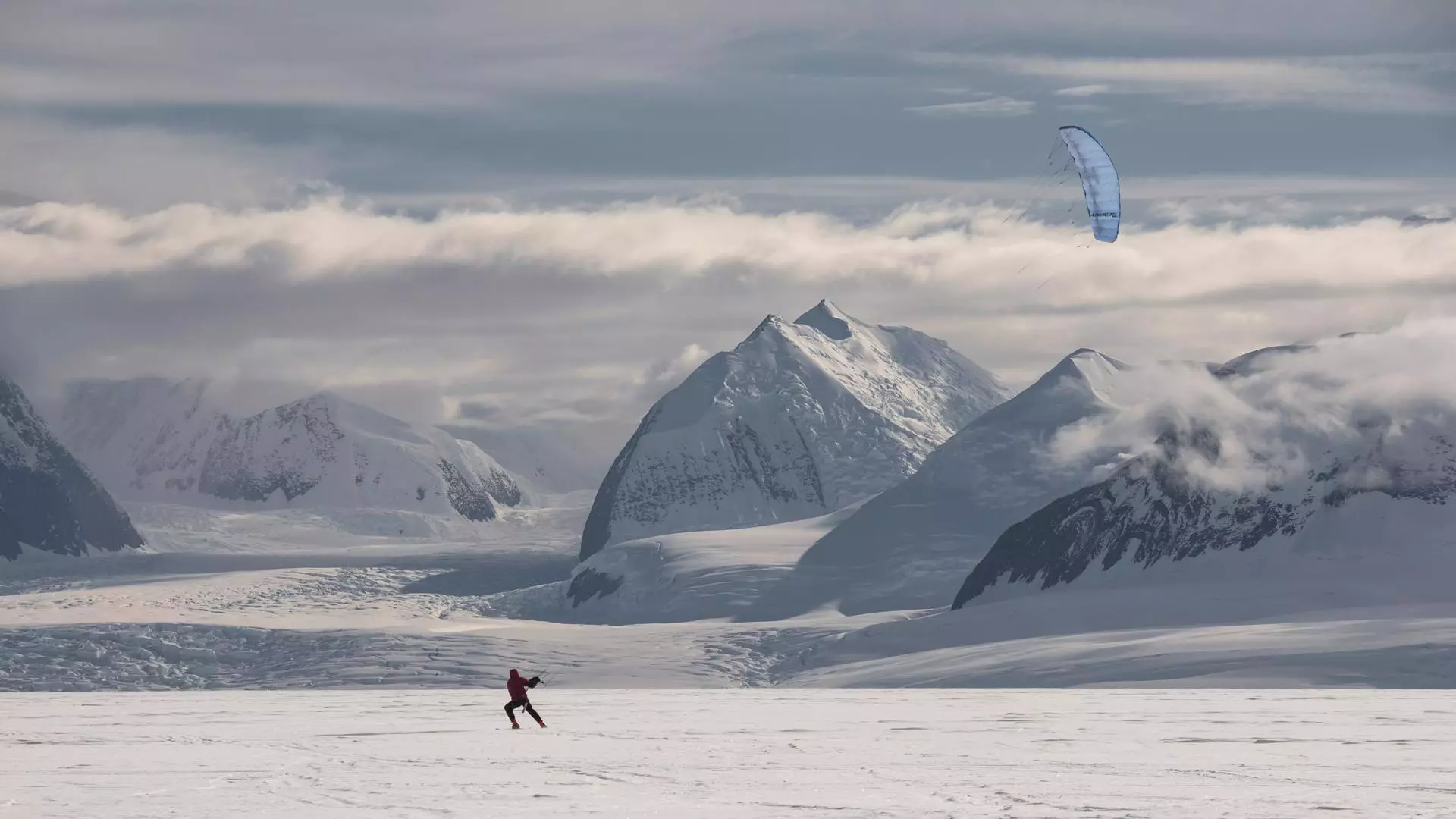 Sports – Rutford Ice Stream, Antarctica. "Kite surfing on the Rutford Ice Stream"