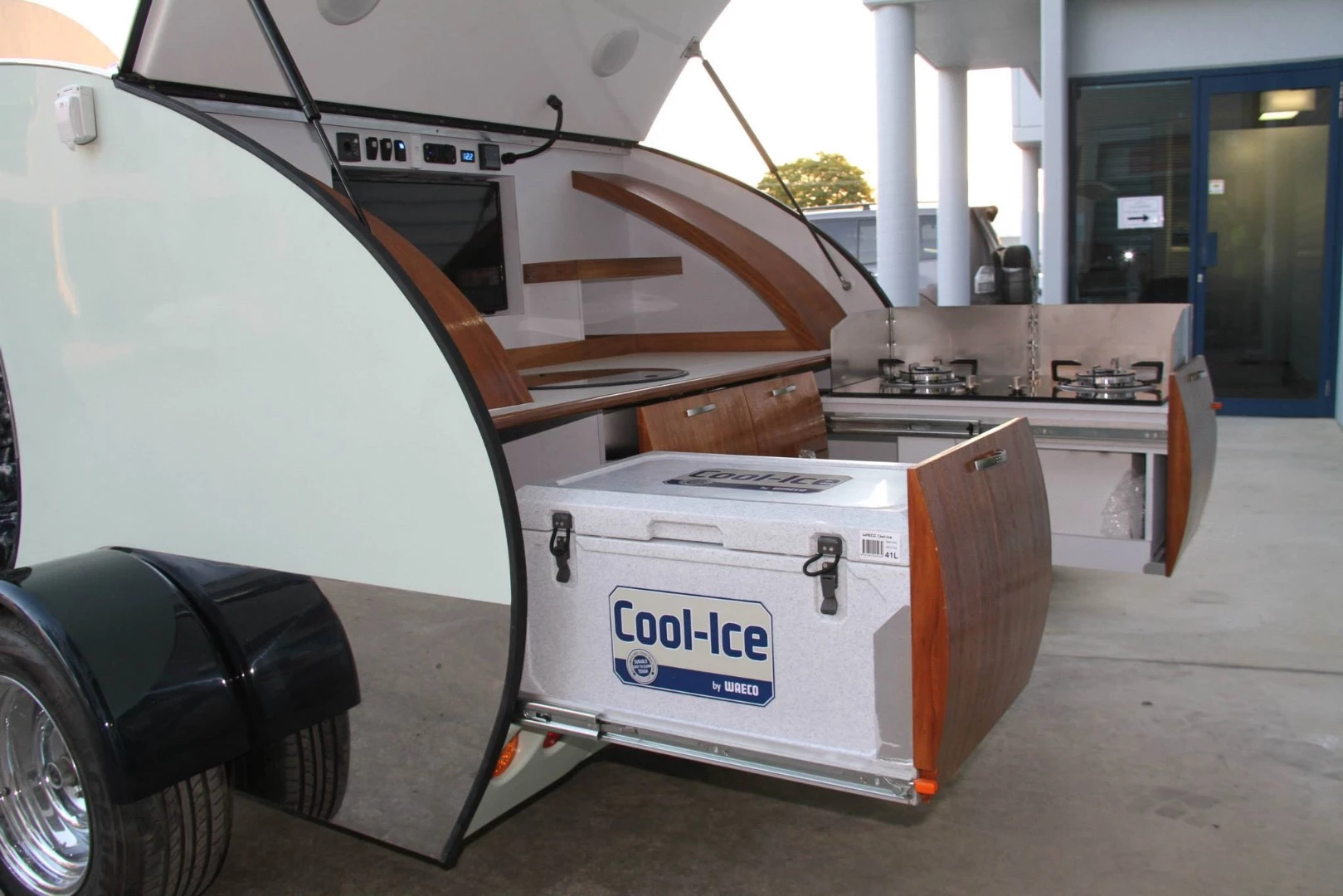 Gidget trailers come standard with an Esky refrigerator
