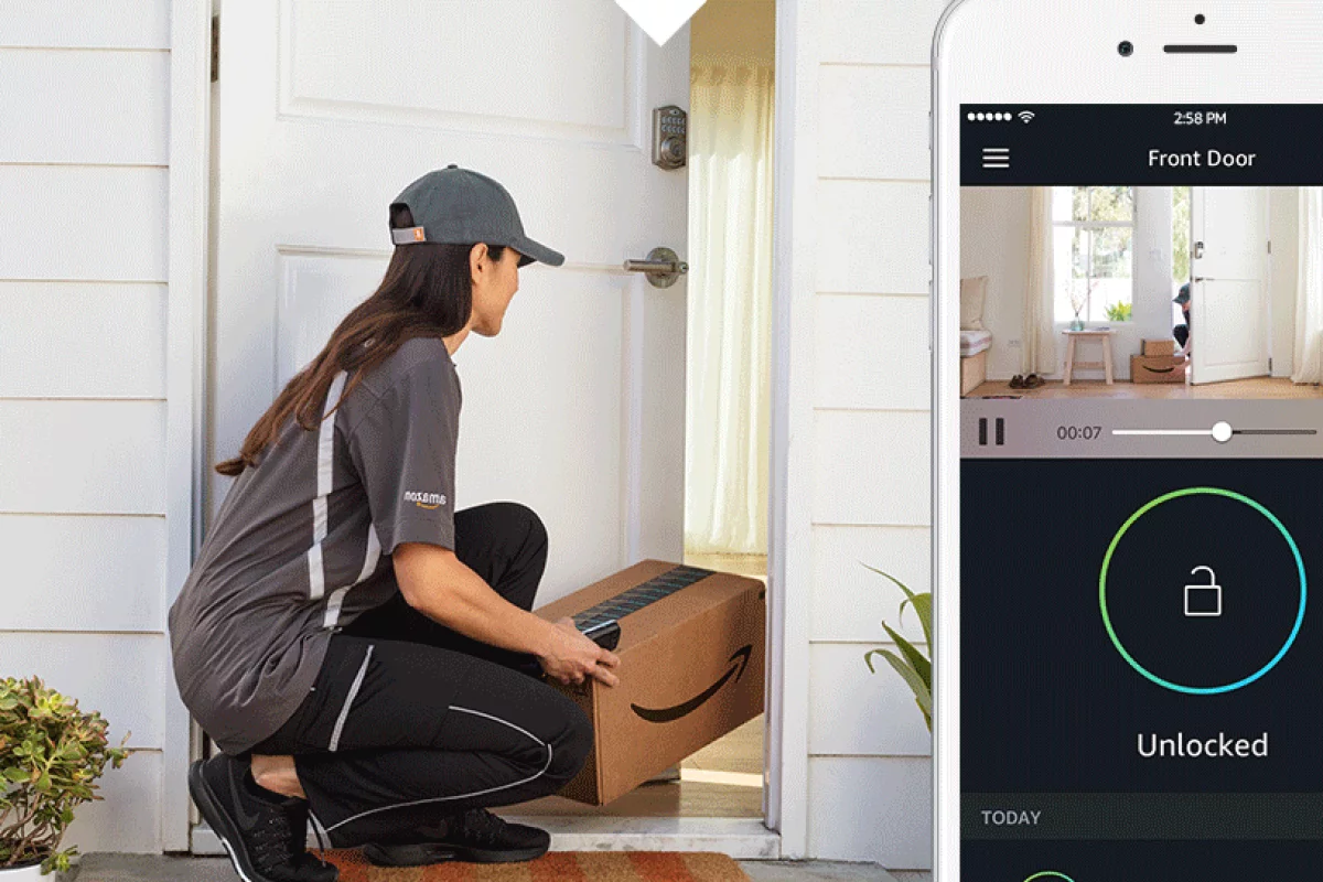 Users of Amazon's Key service can watch on in real-time through the Cloud Cam or review the video afterwards