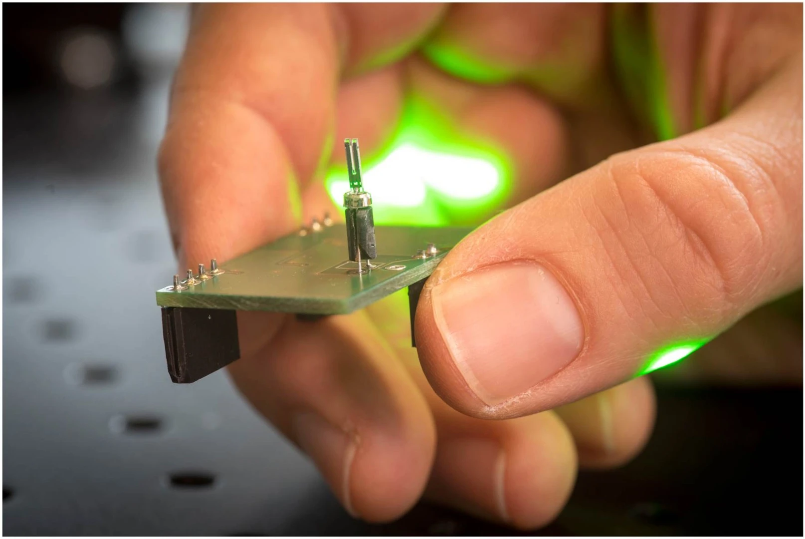 The sensor incorporates a tiny tuning fork