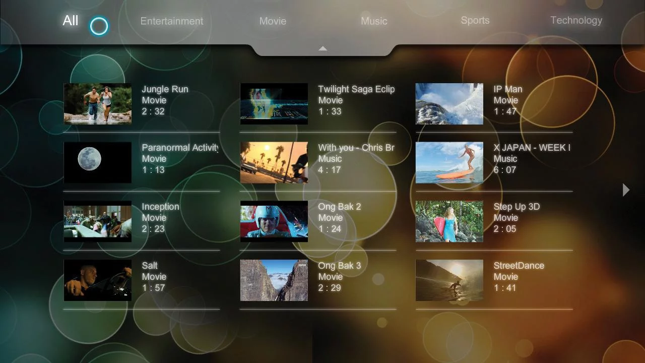 Users can tilt the remote to the side to cycle through menus and adjust the volume, or even move it around in a 3D space to interact with objects on the screen