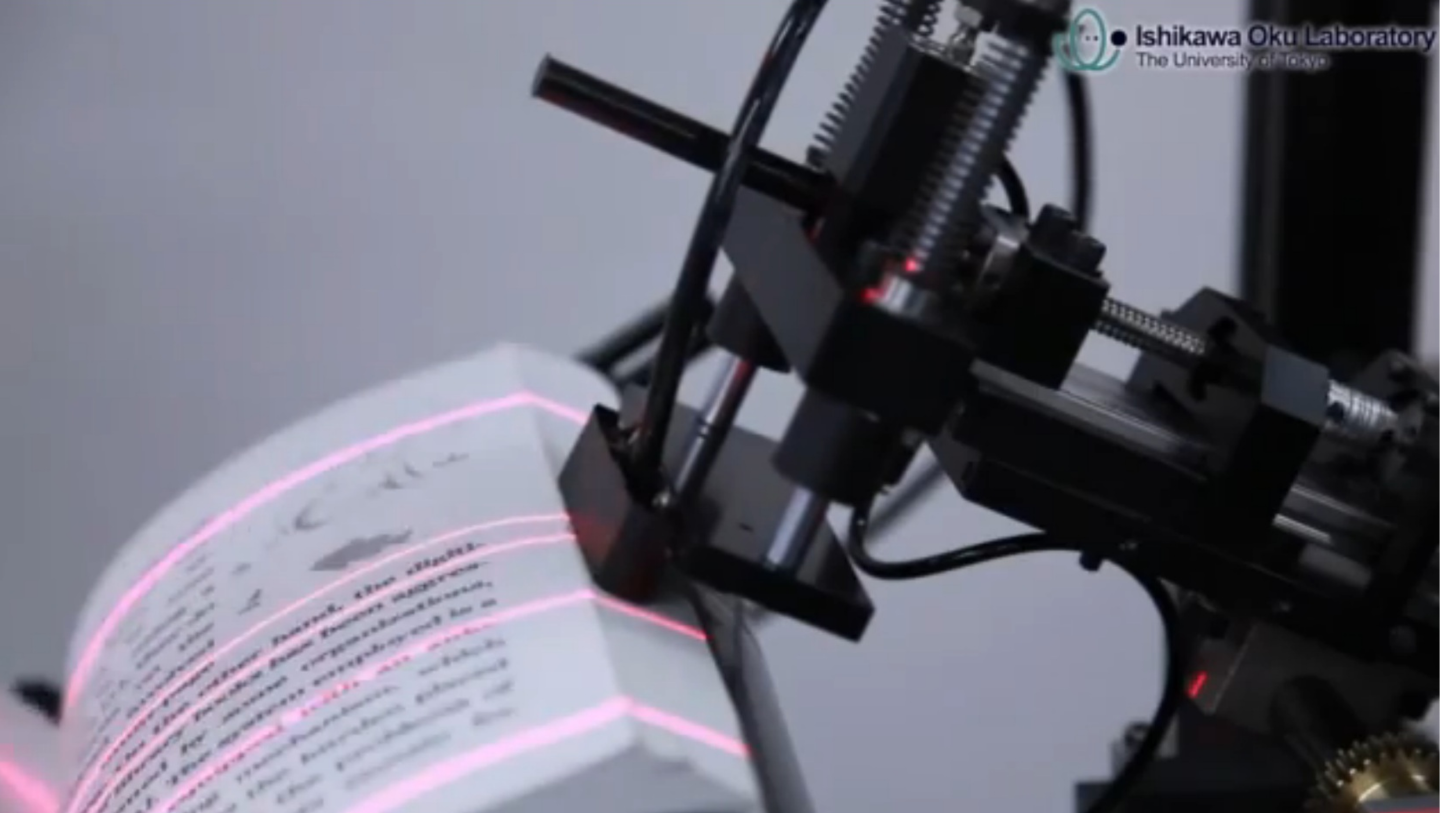 The Ishikawa Oku Laboratory robot book scanner