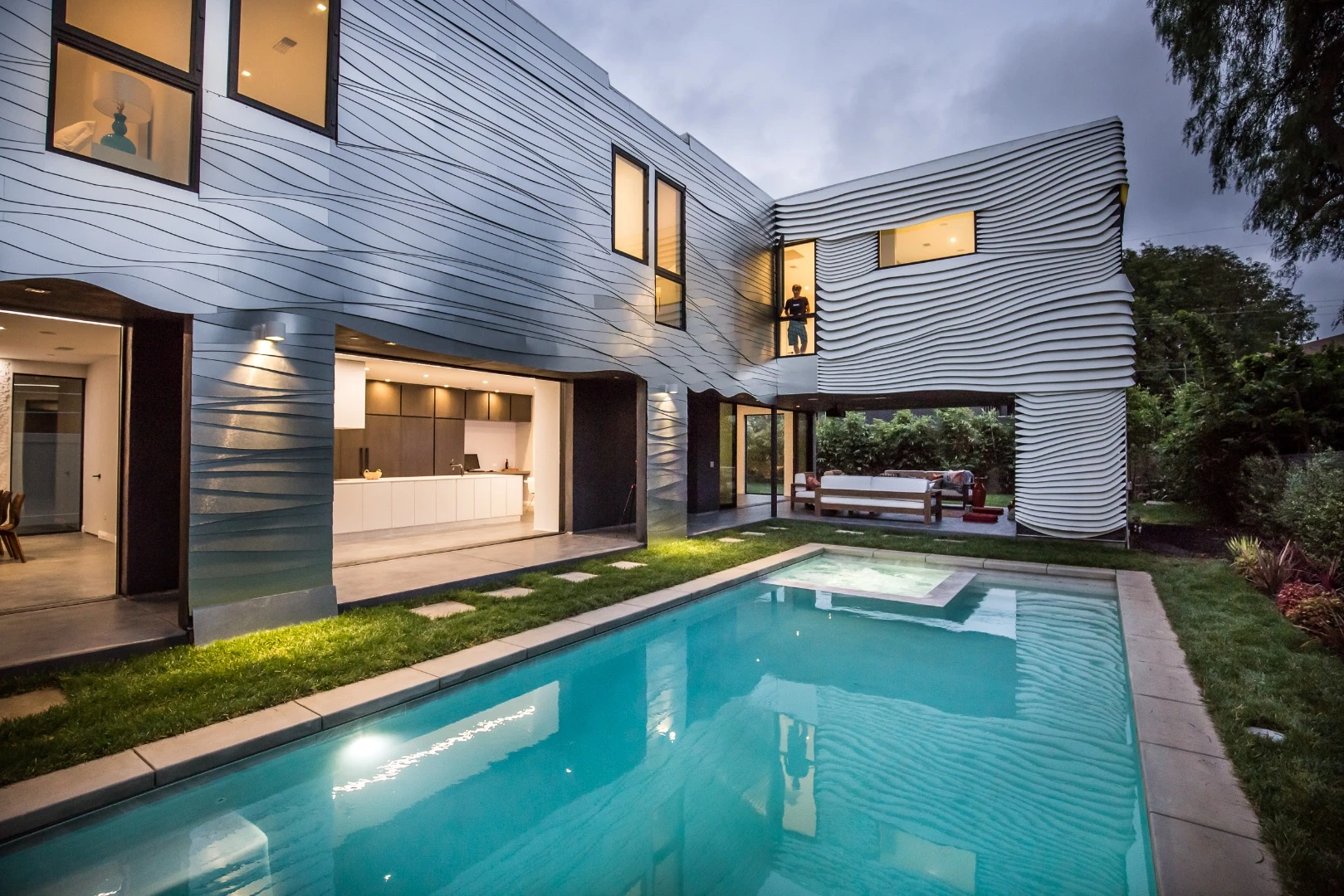 The rear of the Wave House has plenty of windows and can be opened up to the outside