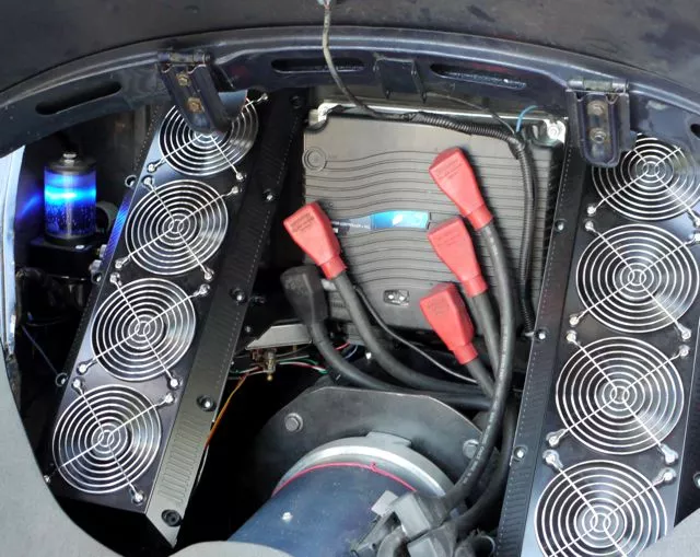 The E-Beetle's electric three-phase AC induction motor