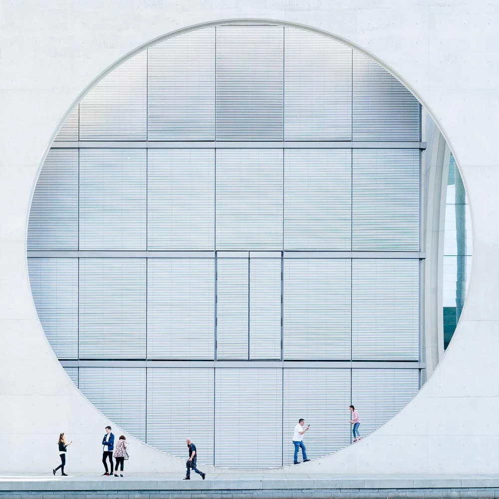Winner of 1st place in the Professional Architecture category: Martin U Waltz - Berlin Flat White. A photographic essay looking at the interesting relationship between humans and scale in the government district of Berlin