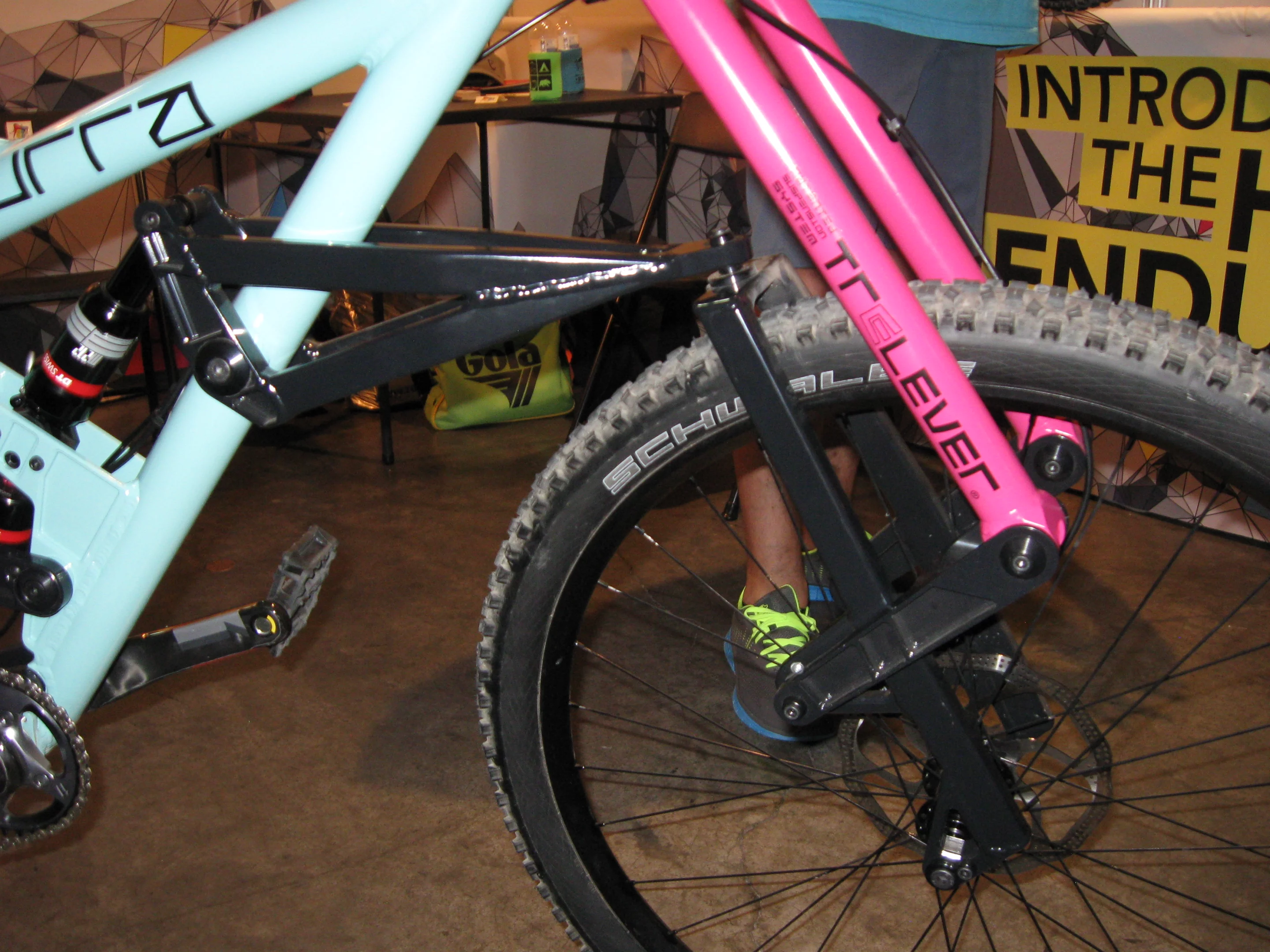 For a 29-inch wheel, the system provides seven inches of travel