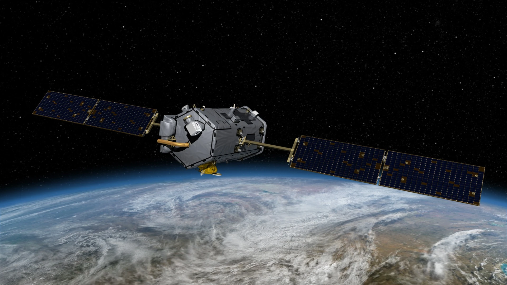 An artist’s concept of the Orbiting Carbon Observator