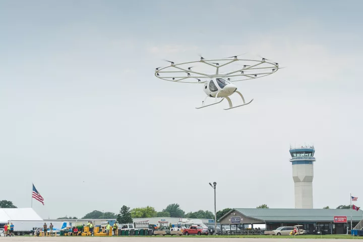 The Voloctoper takes to the skies at EAA AirVenture Oshkosh 2021