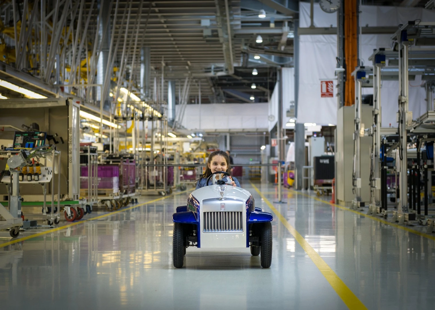 Molly Matthews (pictured) and Hari Rajyaguru got to test drive the Rolls-Royce SRH at Rolls-Royce's Goodwood Studio, just like all Rolls-Royces VIP customers