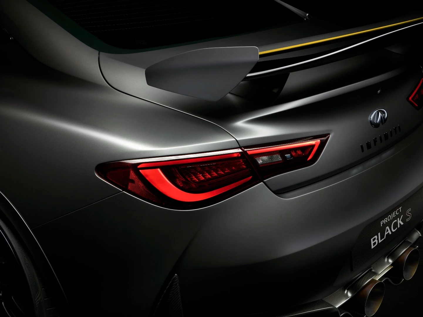 The Infiniti Project Black S uses carbon fiber extensively