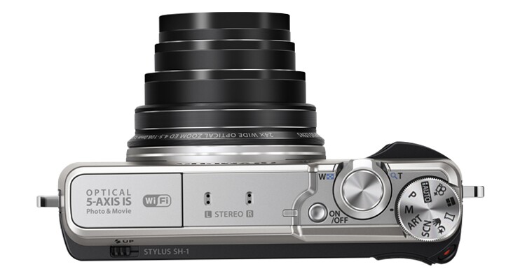 The Olympus Stylus SH-1 lens gives a 35-mm-format focal length equivalent of 25-600-mm