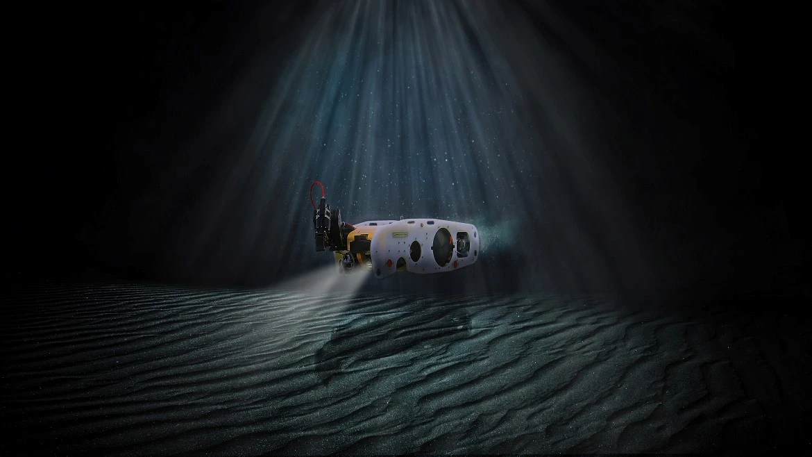 The Sea Wasp is controlled by a fiber optic cabvle