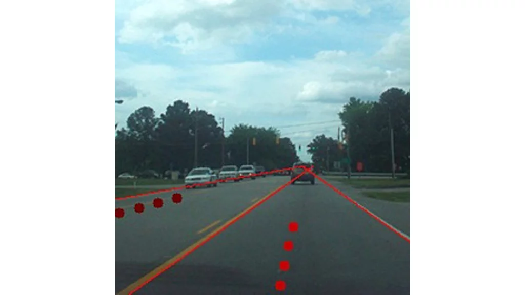 Researchers have written a program that uses algorithms to sort visual data and make decisions related to finding the lanes of a road