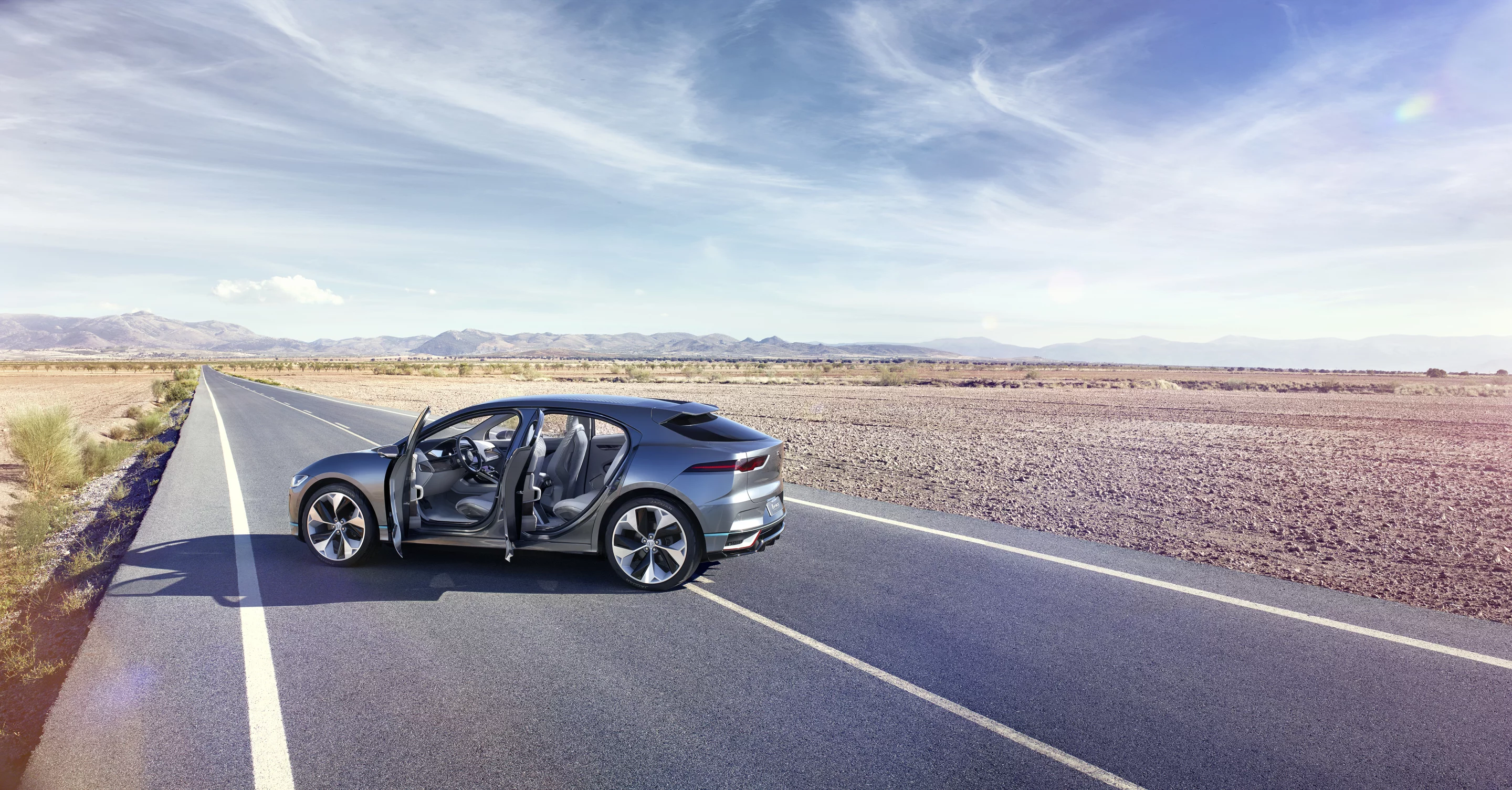 The electric motors in the Jaguar I-Pace will shoot it to 100 km/h in just over four seconds