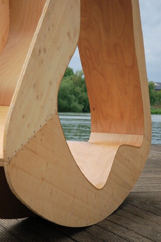 With no people occupying it The Cloud House becomes a striking wooden sculpture