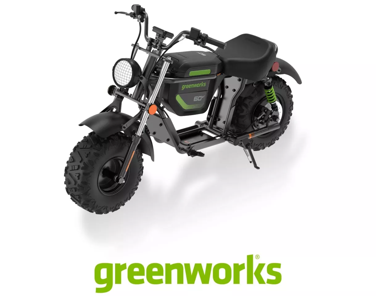 The Electric Stealth Series Minibike runs on two 60-V/8-Ah batteries at the moment, but an 80-V option will be made available from 2024