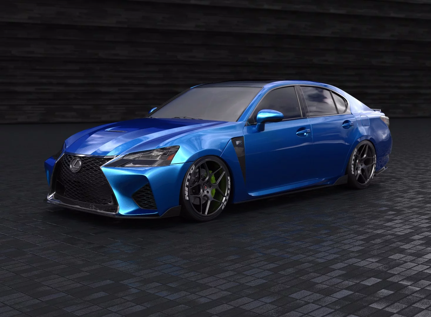 The Lexus GS F by Clark Ishihara is all about making the standard car wider and more aggressive