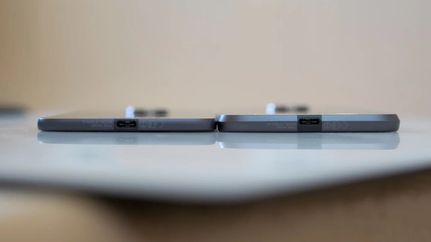 The thicker Moto Z Force on the right