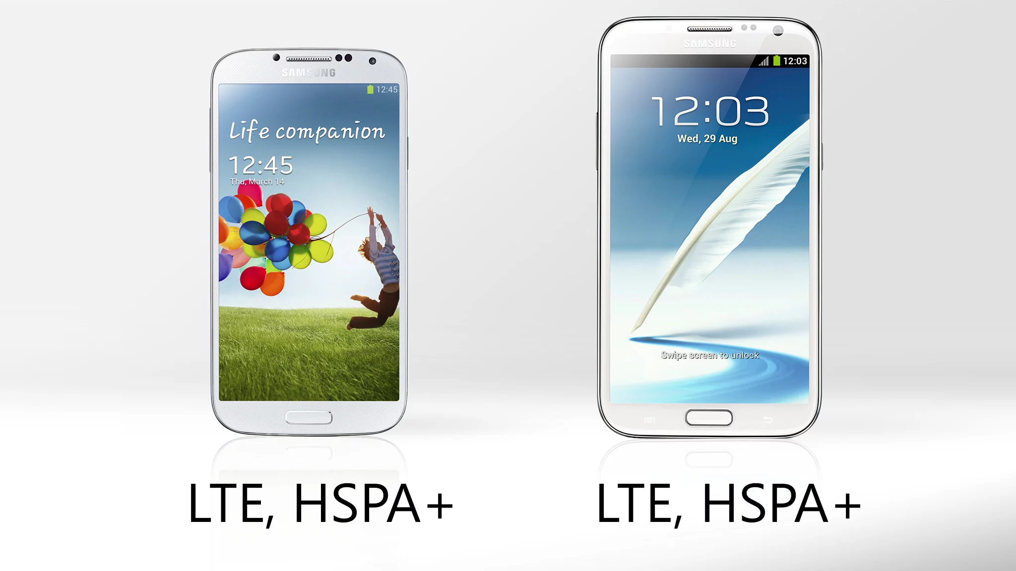 Both ship in LTE and HSPA+ models