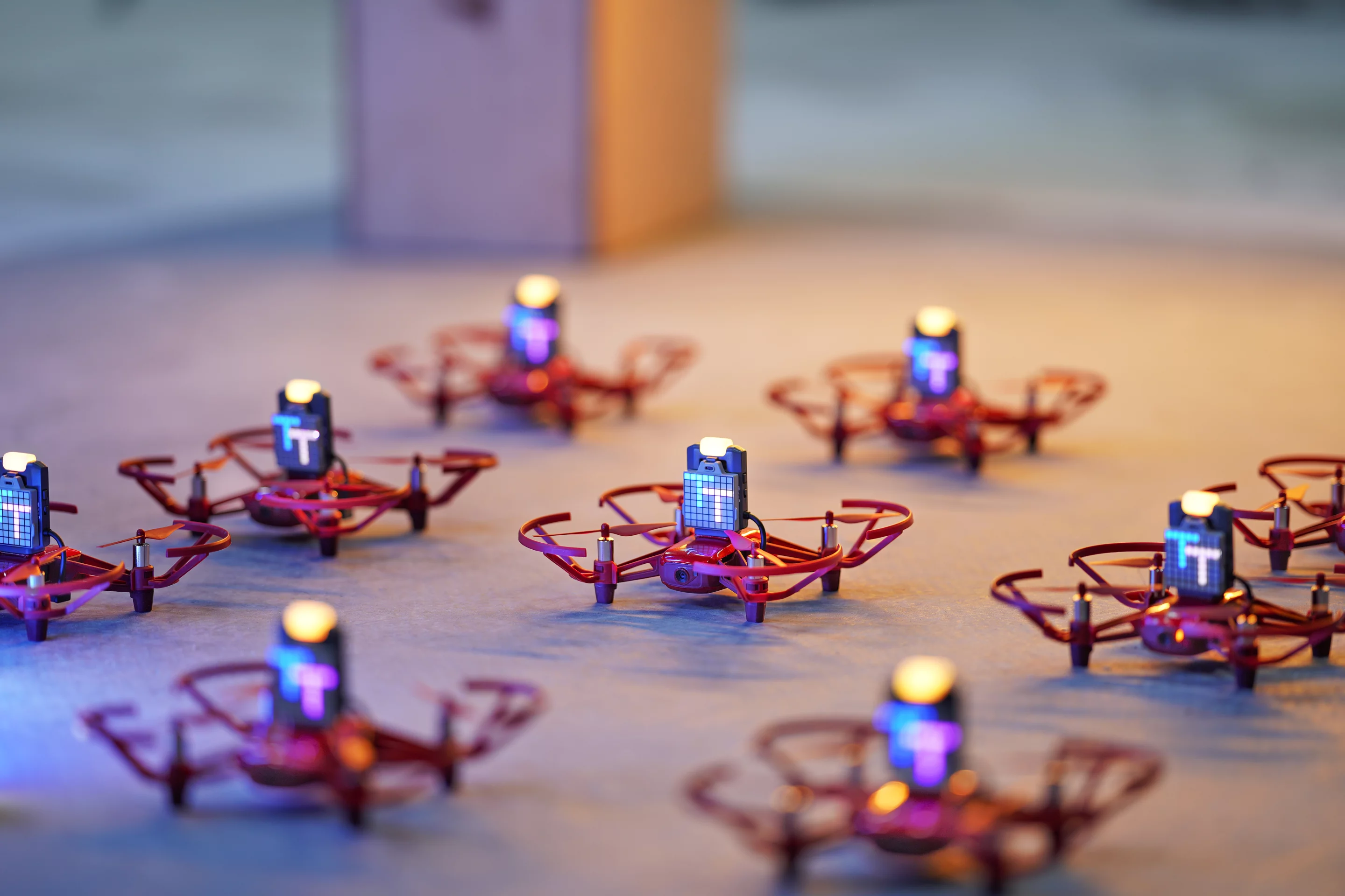 DJI has included new swarming software to enable multiple drones to fly simultaneously