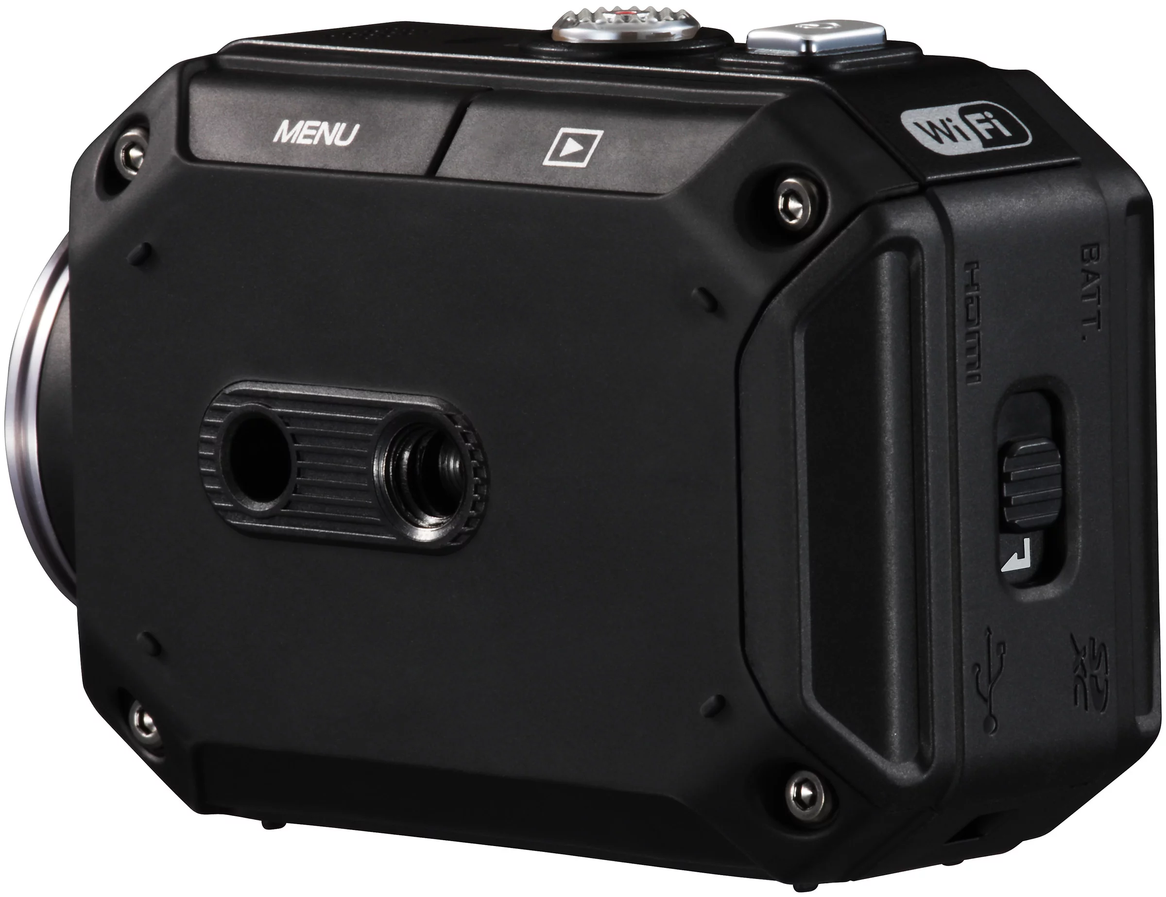 The action has two standard tripod sockets for easy mounting in a variety of locations