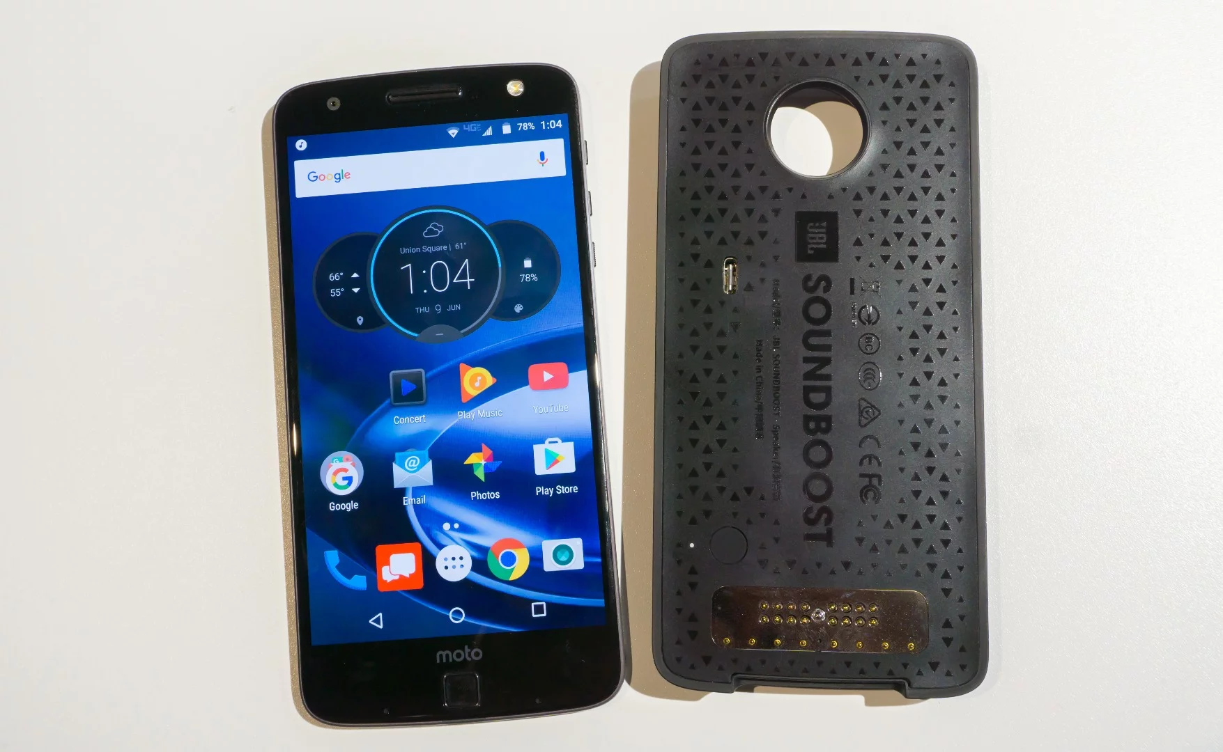 Moto Z with one of the back plates