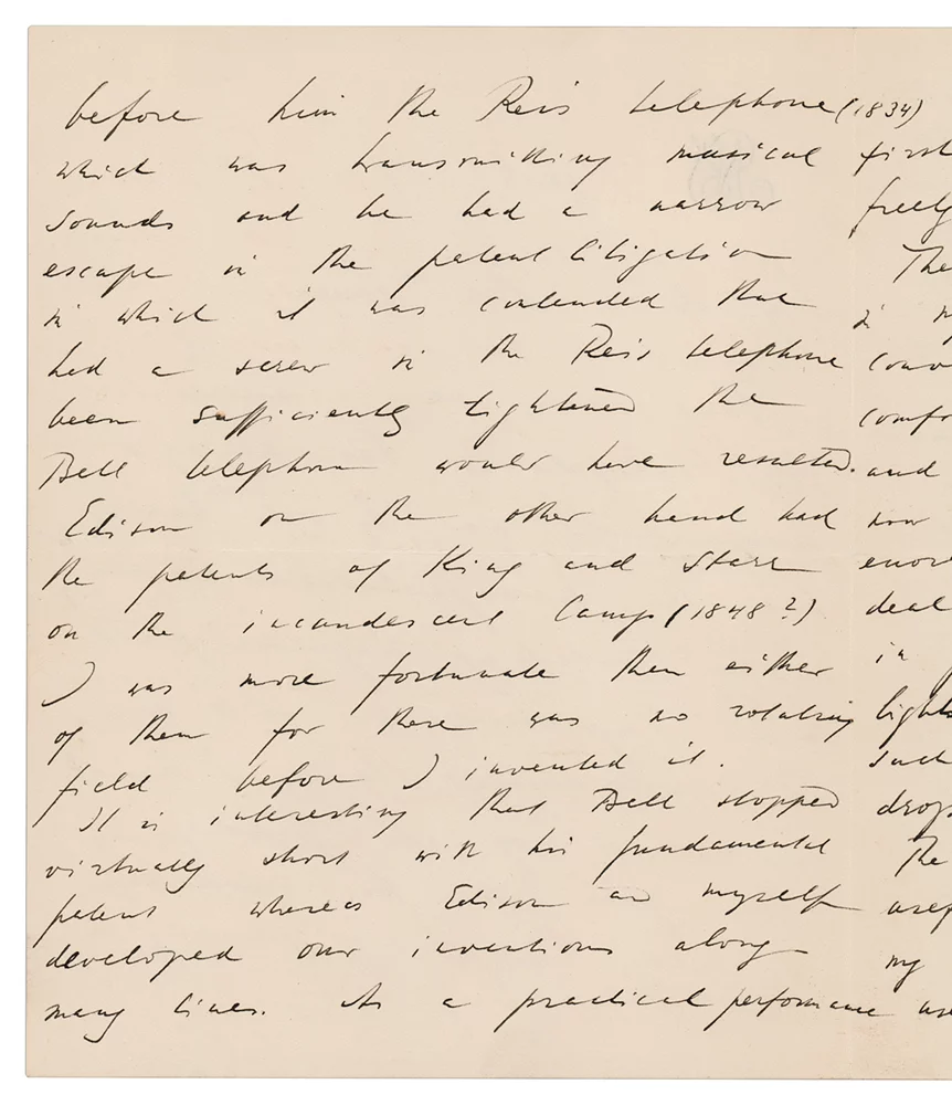 Page 2 of the four-page letter autograph letter by Nikola Tesla that fetched $341,295 at RR Auctions on 12 January 2022