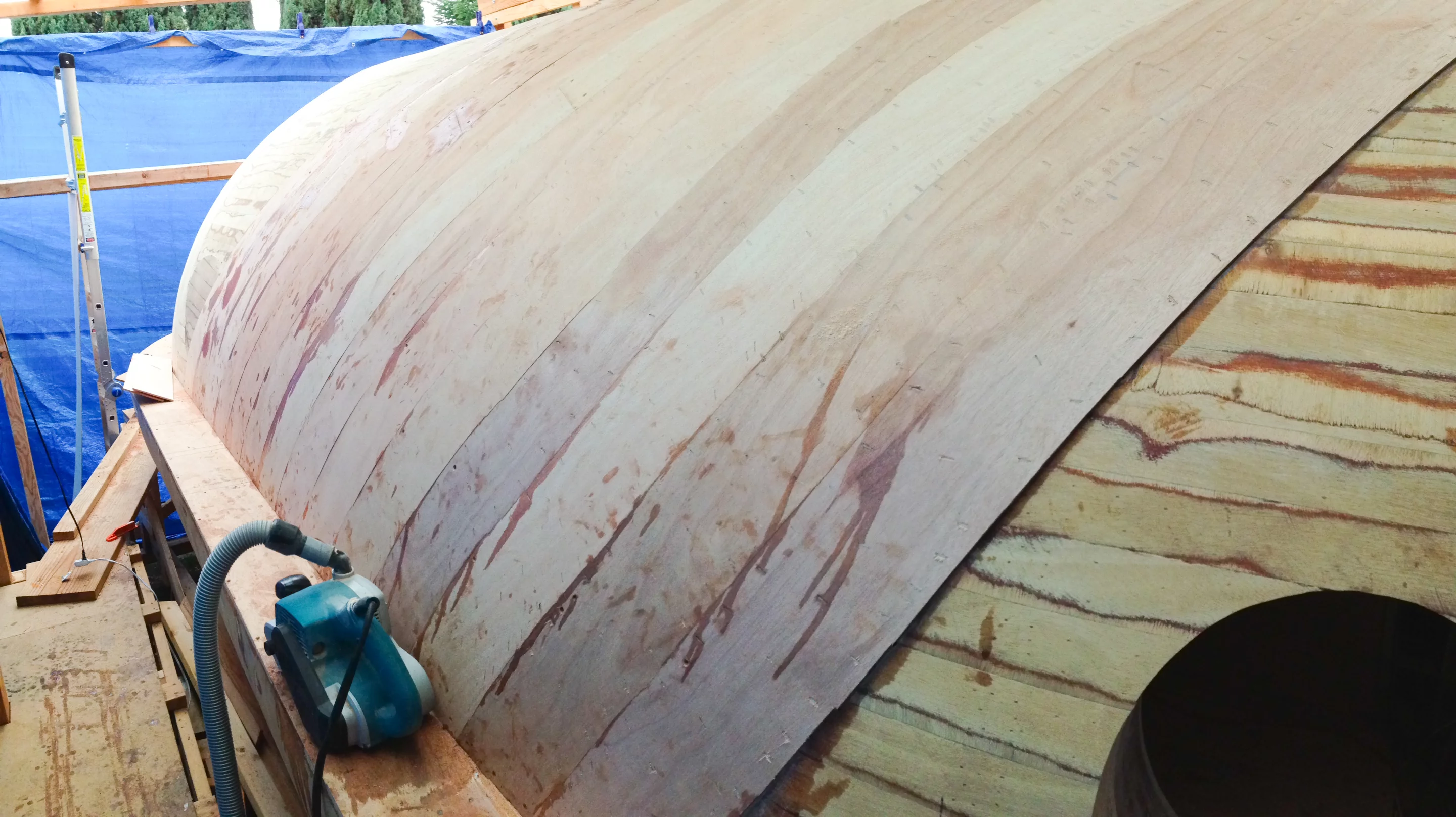 The Tsunamiball still very much a work-in-progress, so is in need of an interior (Photo: Chris Robinson)