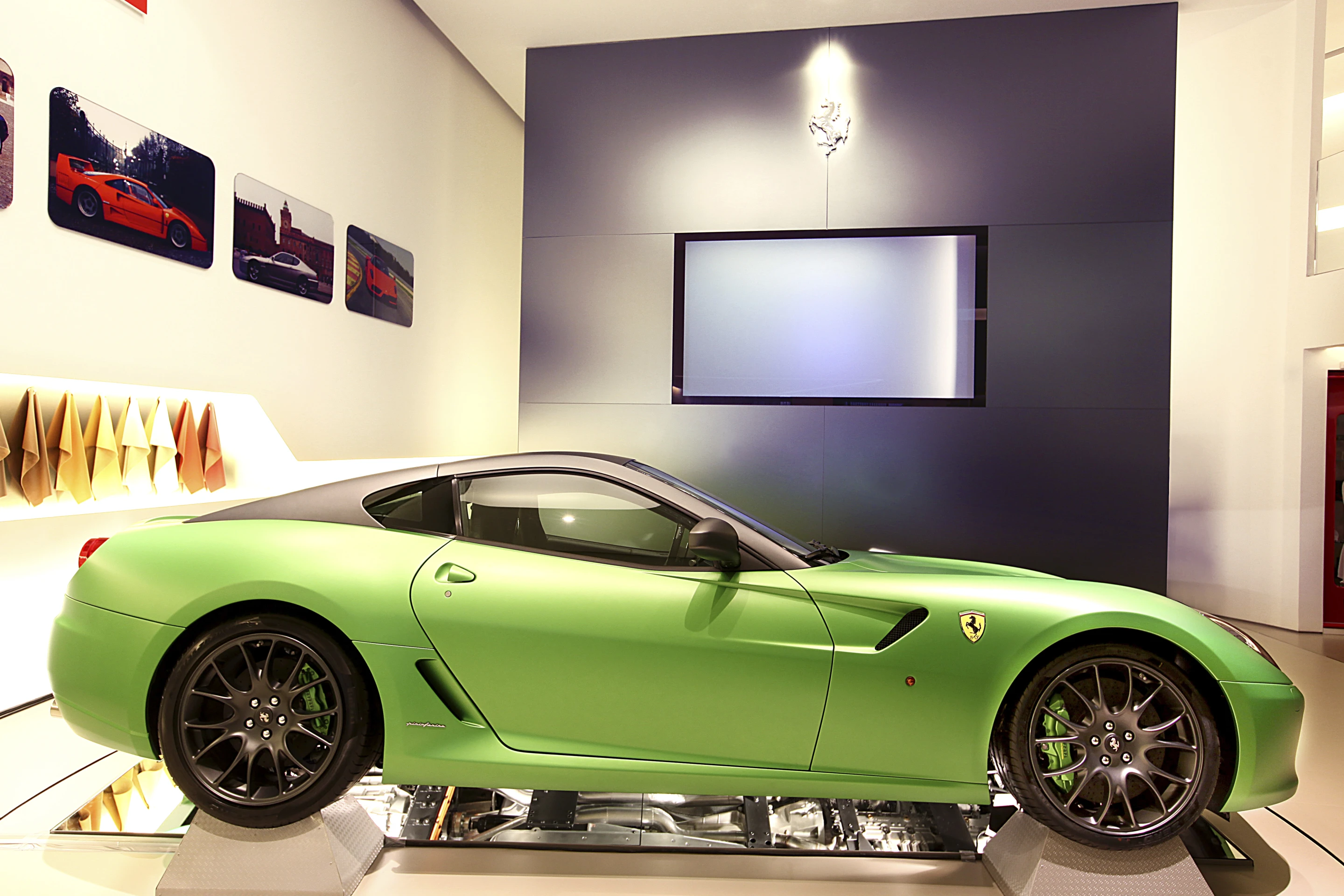 The Ferrari hybrid concept 599 HY-KERS on display at the Geneva Motor Show