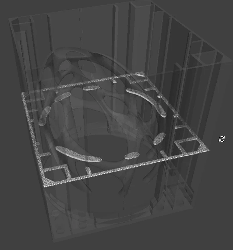Radiolaria - the rendering of the first layer