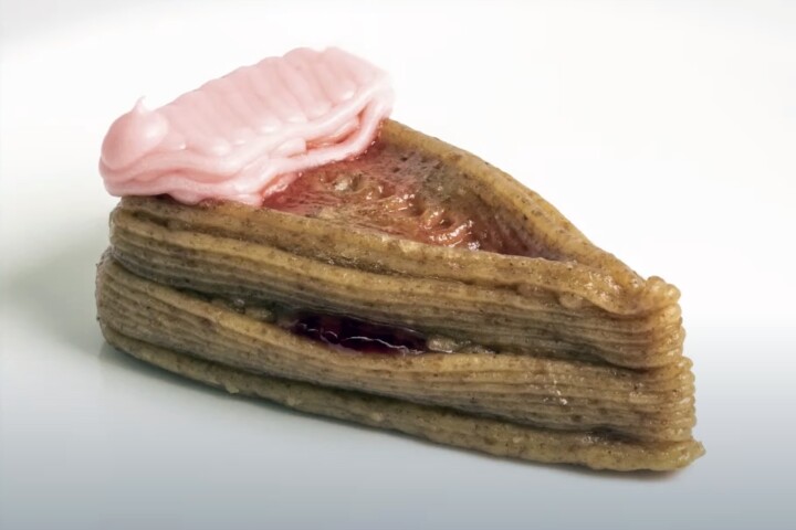 Engineers at Columbia University have 3D printed a seven-ingredient cooked cheesecake slice