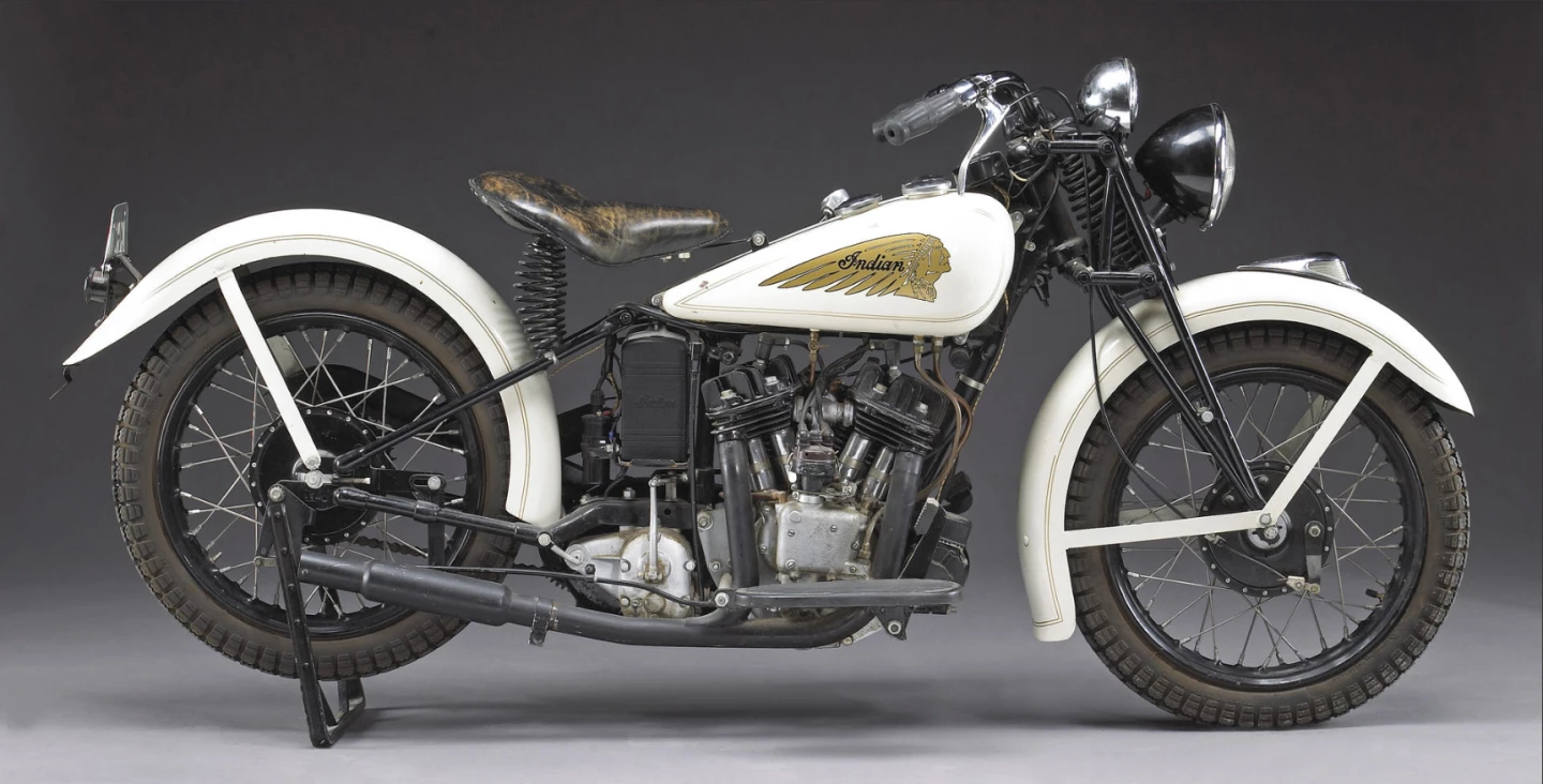 This 1934 Indian Sport Scout sold for US$177,500 at a Bonhams sale of Steve McQueen Sale of Collectors' Motorcycles & Memorabilia in San Francisco in 2006.