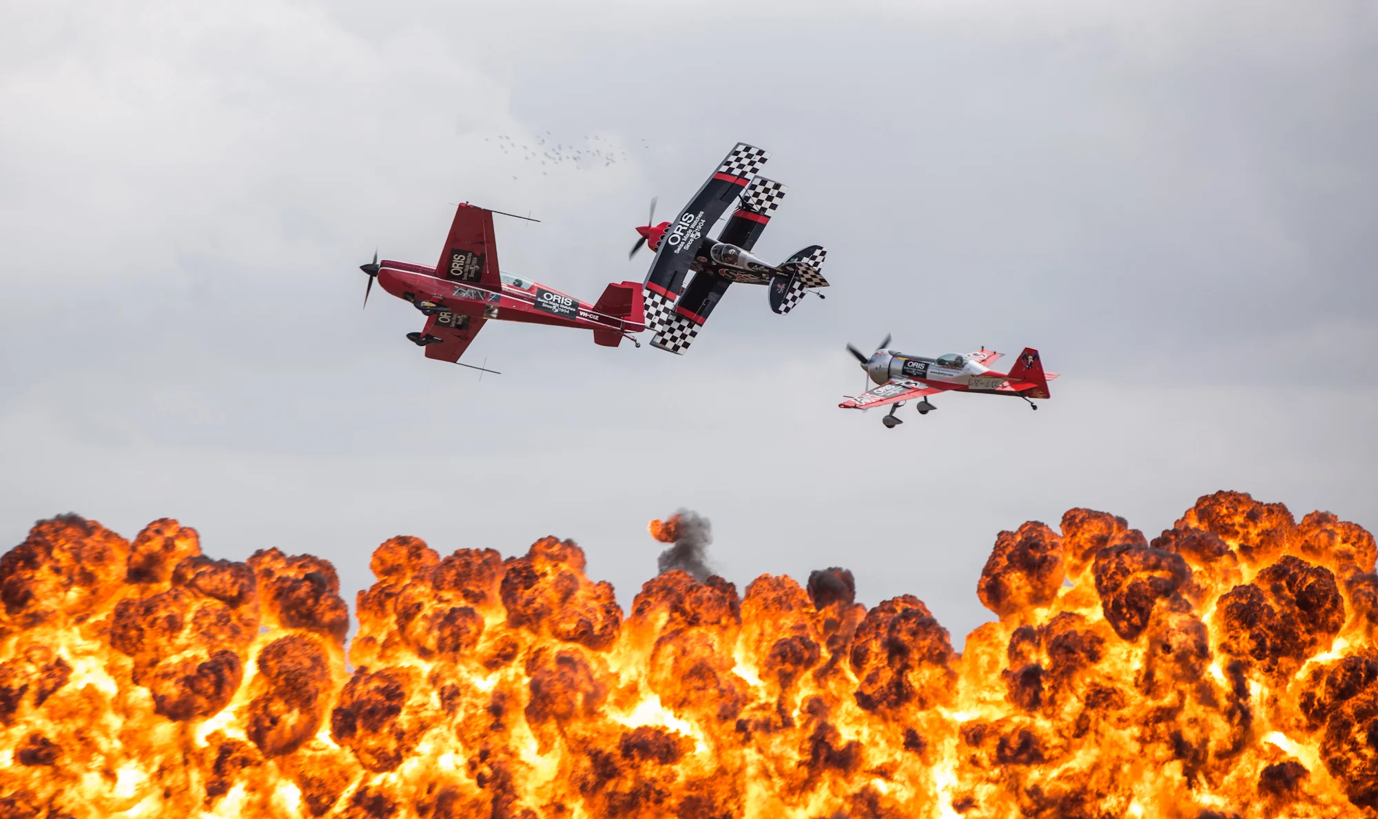 Aerobatic fireworks – the Oris Immortals strut their stuff at the Australian International Airshow (Photo: Noel McKeegan/Gizmag.com)