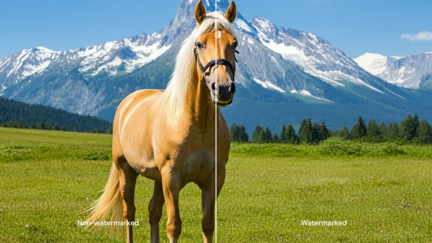 SynthID watermark is imperceivable to the human eye, as shown here