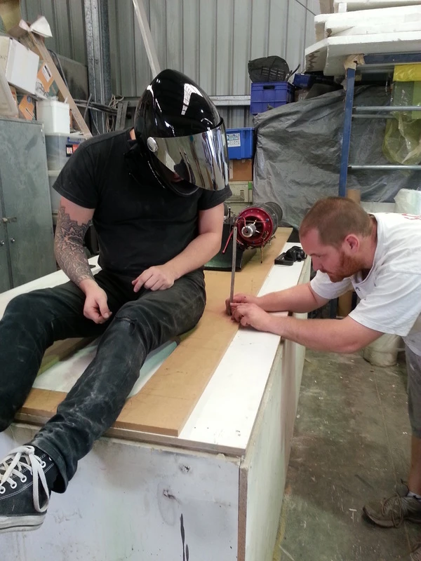 The board will run only 10 mm off the ground during the record attempt run (Photo: Daz Fellows)