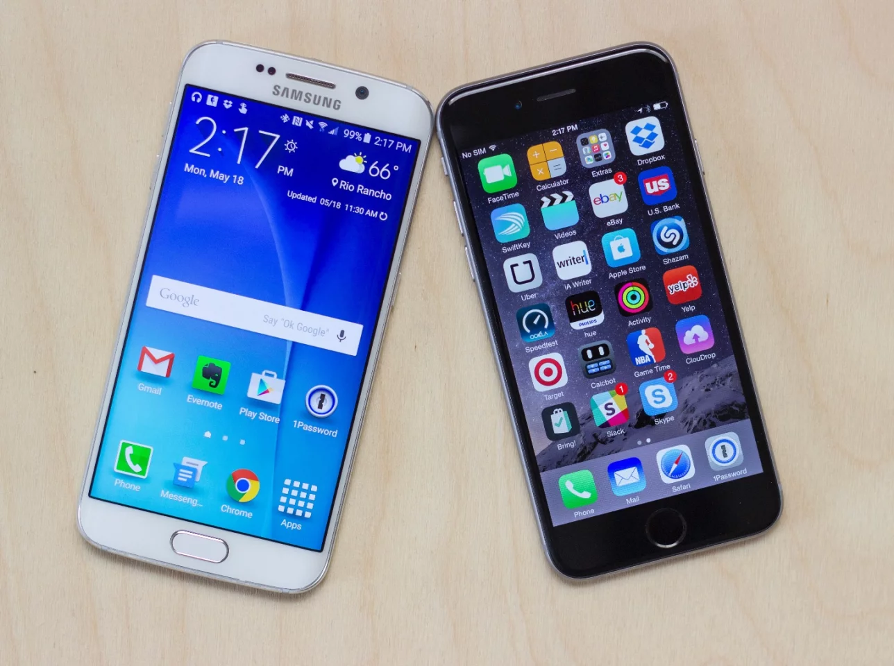 GS6 edge and iPhone 6