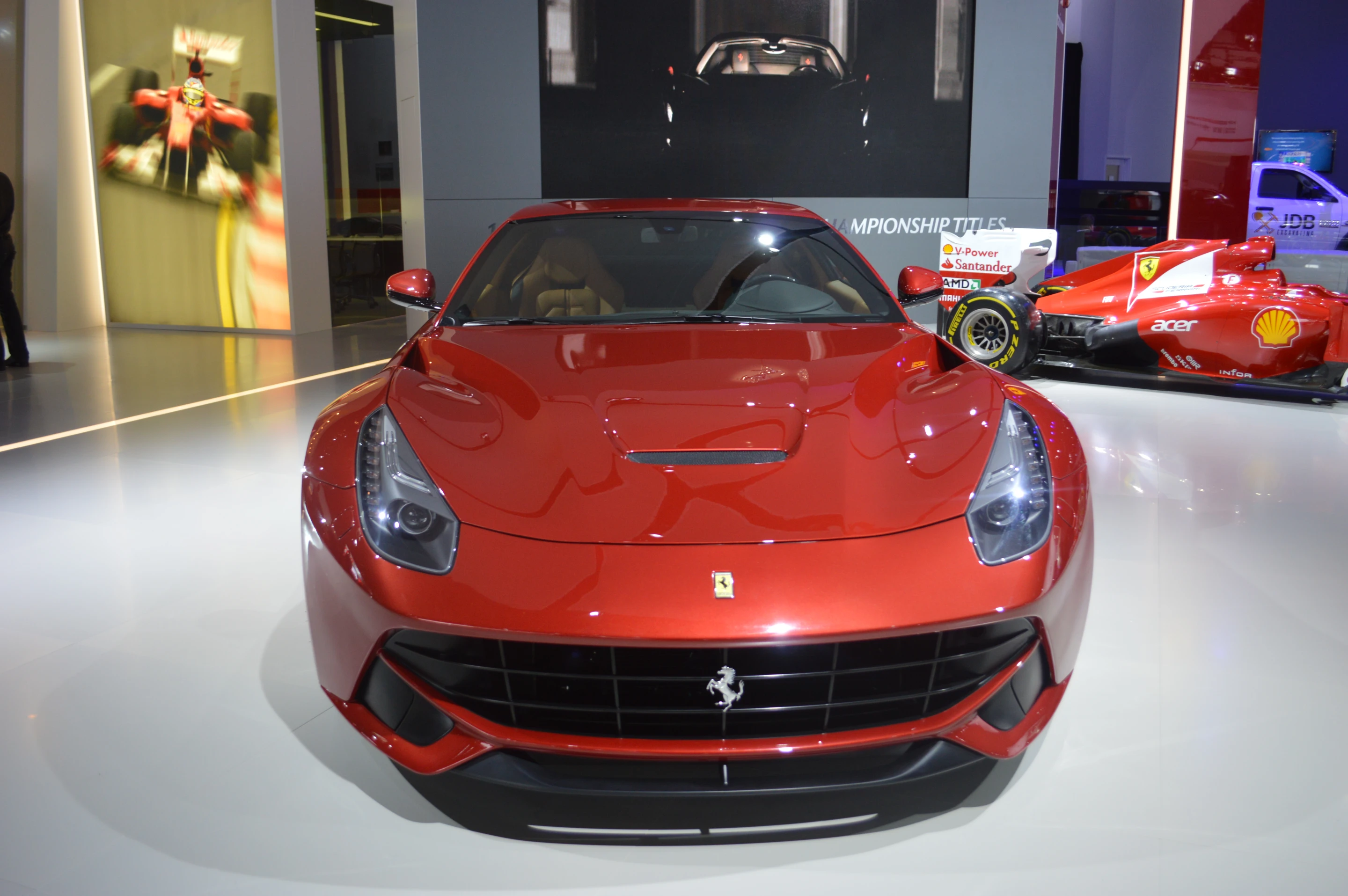 The F12 Berlinetta uses a 740-hp 6.3-liter V12 engine