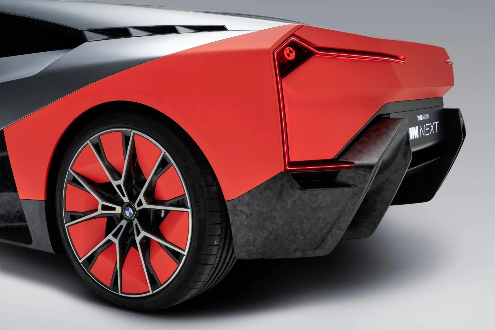 A large diffuser takes up the lower, darker section of the rear-end